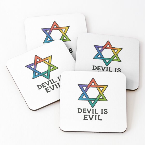 Item preview, Devil Is Evil Rainbow Star Symbol – Anti Evil Statement Art designed and sold by Fleetwood1994.