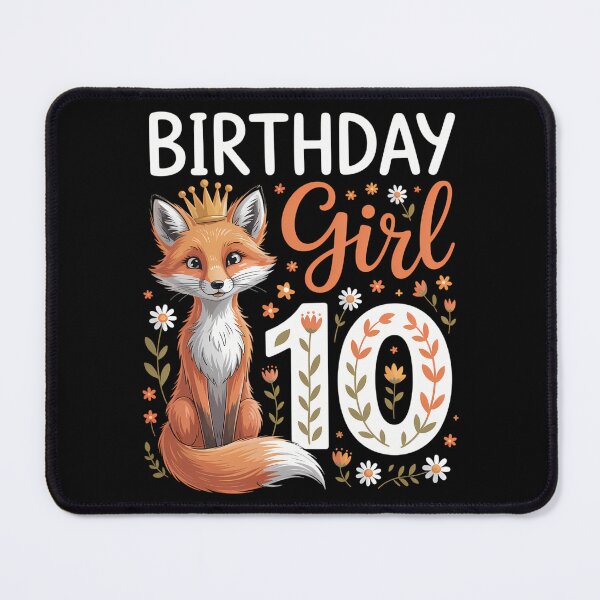 Item preview, Fox Animal Lovers 10th Birthday Girl Fox B-day 10 year old designed and sold by brynatshop.