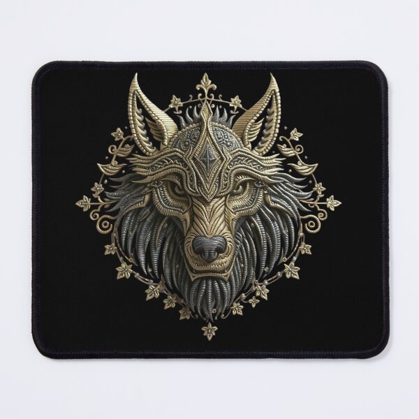 Item preview, Majestic Gold Wolf Head PNG, Ornate Wolf Crown Digital Print, Regal Animal Art for Sublimation Viking Wolf Head SVG designed and sold by TheGaliyaStudio.