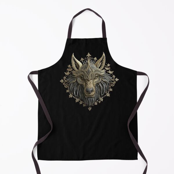 Item preview, Majestic Gold Wolf Head PNG, Ornate Wolf Crown Digital Print, Regal Animal Art for Sublimation Viking Wolf Head SVG designed and sold by TheGaliyaStudio.