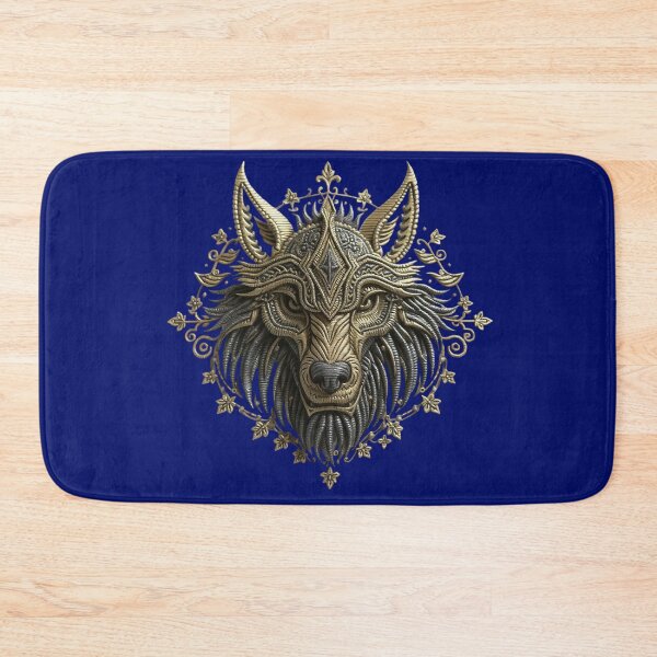 Item preview, Majestic Gold Wolf Head PNG, Ornate Wolf Crown Digital Print, Regal Animal Art for Sublimation Viking Wolf Head SVG designed and sold by TheGaliyaStudio.