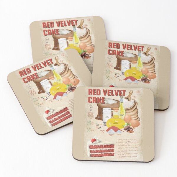 Item preview, Classic Red Velvet Cake Recipe Vintage Baking Poster designed and sold by TuncGK.