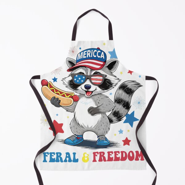 Item preview, Feral and Freedom Raccoon | Retro Fireworks Illustration designed and sold by DamianRoy88.