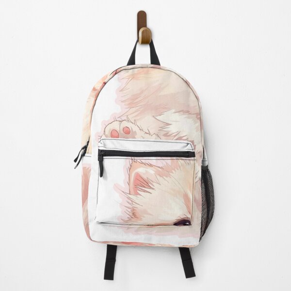 Item preview, Cute Fluffy Persian Kitten Lying on Back – Pastel Pink and Cream Playful Cat Illustration designed and sold by Naphat Goods.