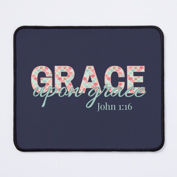 Item preview, Grace Upon Grace Bible Verse Quote | John 1:16 Christian Wall Art, Faith Encouragement Gift, Minimalist Scripture Design designed and sold by AmenAlways.