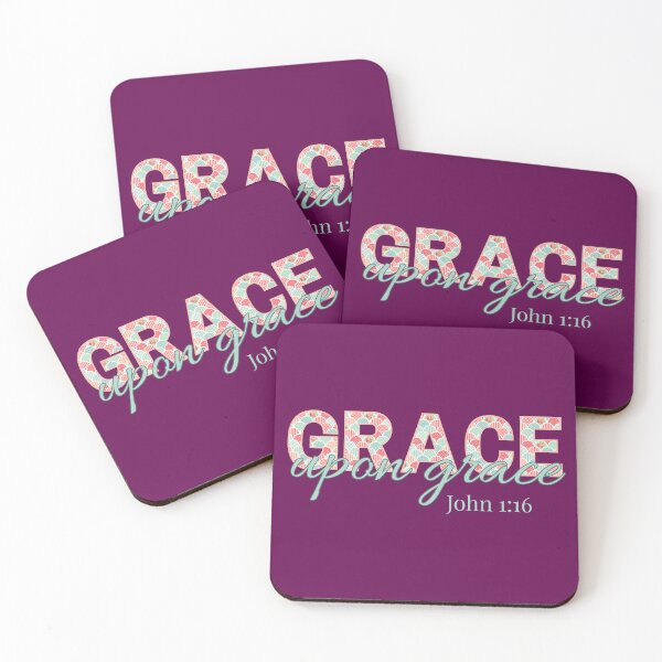 Item preview, Grace Upon Grace Bible Verse Quote | John 1:16 Christian Wall Art, Faith Encouragement Gift, Minimalist Scripture Design designed and sold by AmenAlways.