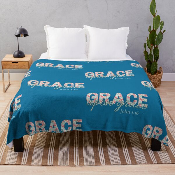 Item preview, Grace Upon Grace Bible Verse Quote | John 1:16 Christian Wall Art, Faith Encouragement Gift, Minimalist Scripture Design designed and sold by AmenAlways.
