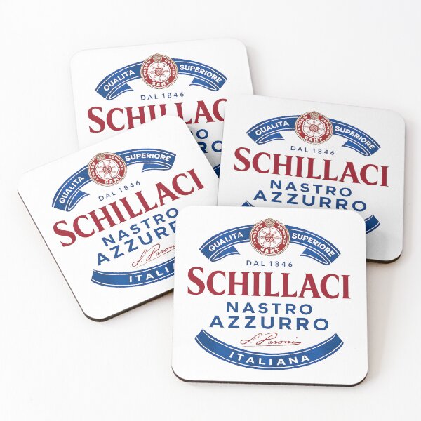 Item preview, Schillaci Nastro Azzurro Sticker – Italian Football Parody Beer Label designed and sold by WhisperFrame.