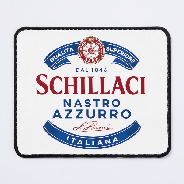 Item preview, Schillaci Nastro Azzurro Sticker – Italian Football Parody Beer Label designed and sold by WhisperFrame.