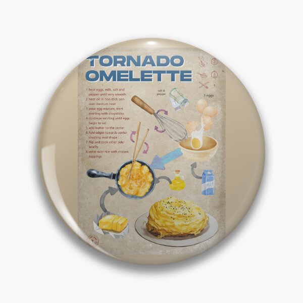 Item preview, Korean Tornado Omelette Recipe Vintage Foodie Art designed and sold by TuncGK.