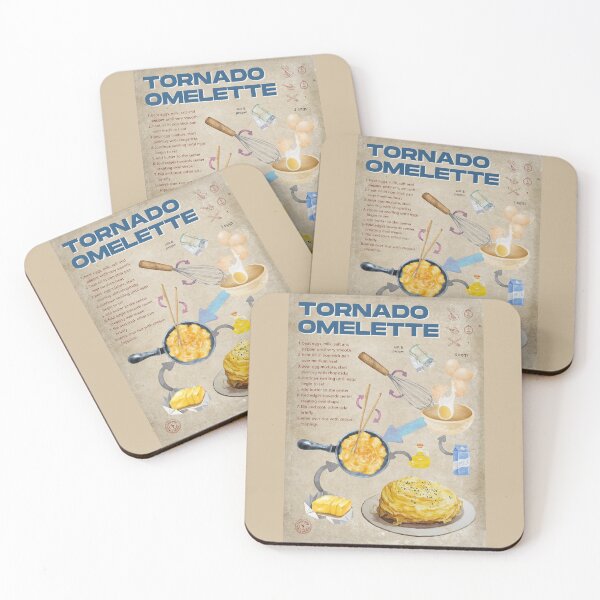 Item preview, Korean Tornado Omelette Recipe Vintage Foodie Art designed and sold by TuncGK.