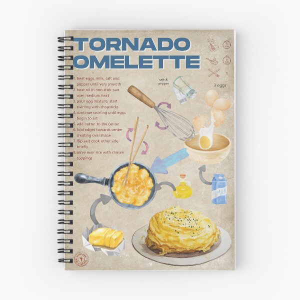 Item preview, Korean Tornado Omelette Recipe Vintage Foodie Art designed and sold by TuncGK.