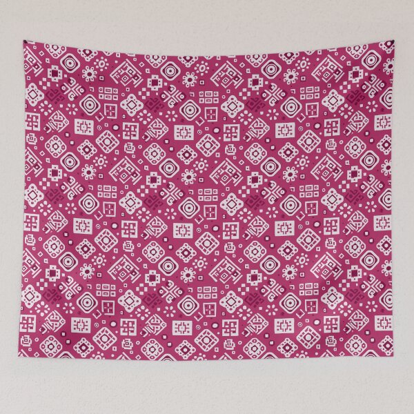 Item preview, Geometric Tribal Fuchsia Pattern designed and sold by Moisky Patterns.