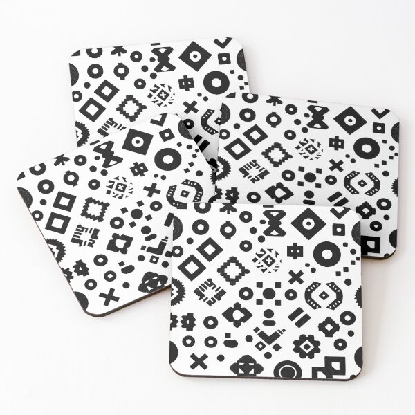 Item preview, Black and White Tribal Geometry Pattern designed and sold by Moisky Patterns.