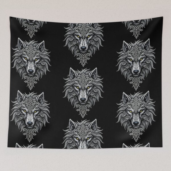 Item preview, Mystical White Wolf Head PNG, Celtic Knot Wolf Sublimation Art, Werewolf Shirt, wolf SVG, Celtic Knot Wolf Art, Norse Mythology Animal Print designed and sold by TheGaliyaStudio.