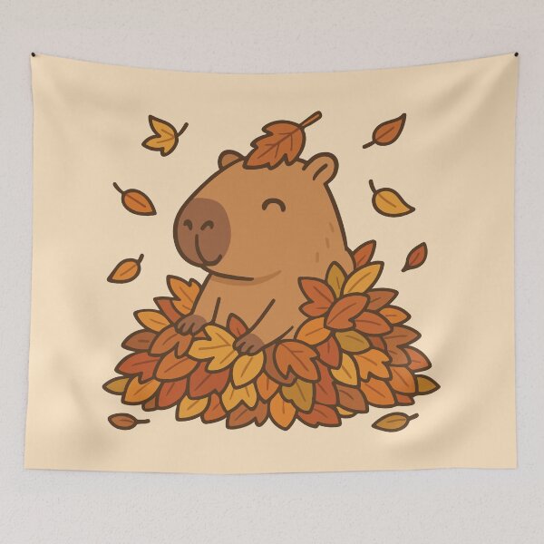 Item preview, Autumn capybara designed and sold by RatArt Designs.