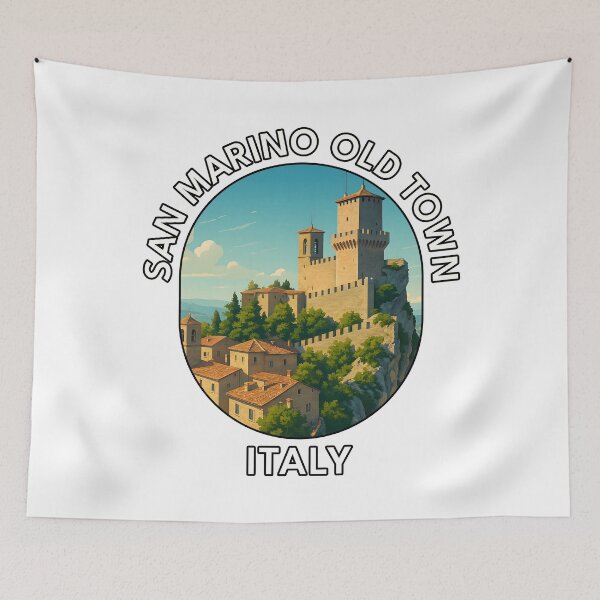 Item preview, San Marino Old Town – Medieval Hilltop Travel Charm designed and sold by inkNext.