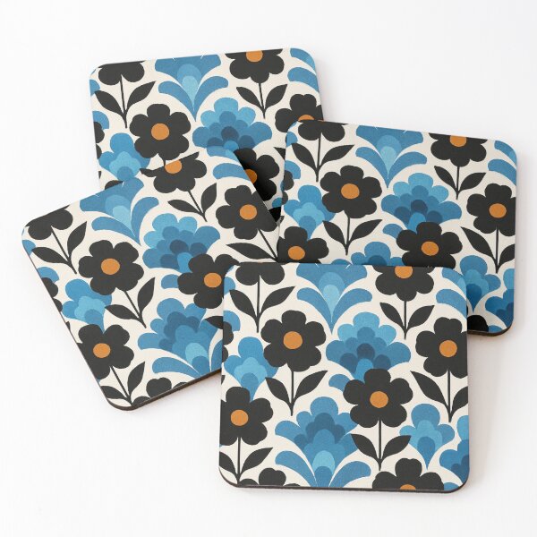 Item preview, Retro floral pattern with contrast designed and sold by Sigtrix.