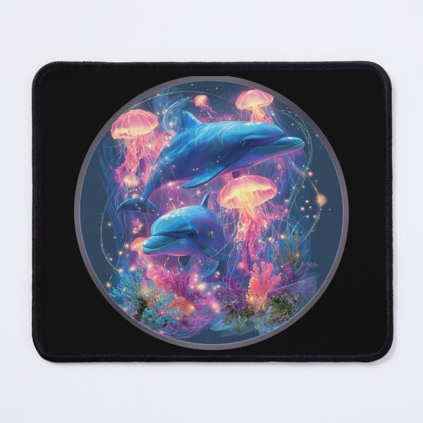 Item preview, Mystical Ocean Dance – Dolphins & Jellyfish designed and sold by Zodilite.