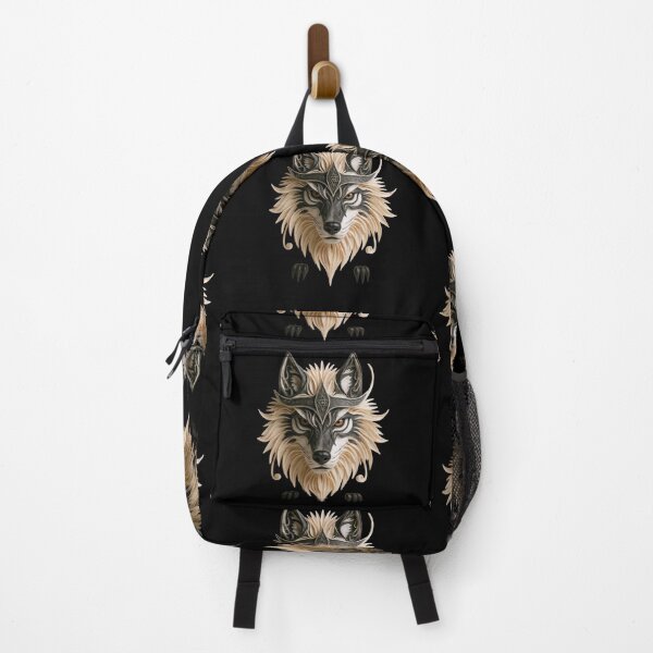 Item preview, Ancient Warrior Wolf design, Ornate Wolf Head decor, Fantasy Animal Art with Crown, Werewolf Shirt, wolf SVG, Animal Print designed and sold by TheGaliyaStudio.