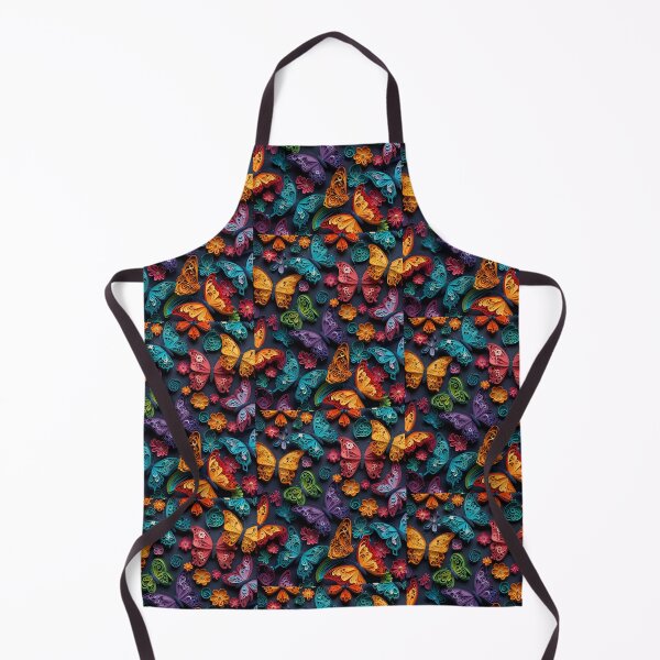 Item preview, Colorful Butterflies in a Magical Garden – Ultra-Detailed Paper Quilling Style Artwork designed and sold by ColorSplash123.