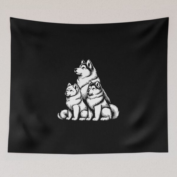 Item preview, Cute sled dog design – winter friends designed and sold by RetroMaritalArt.
