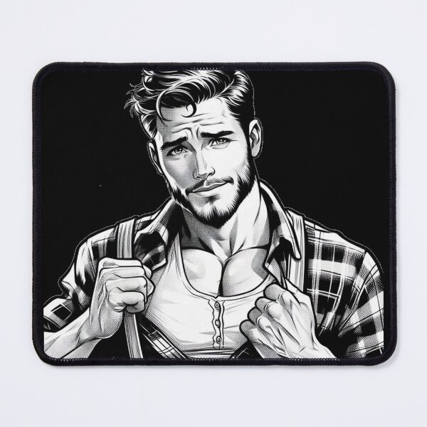 Artikelvorschau, Schwuler Holzfäller Muskelprotz Tom of Finland Tribut LGBTQ Gay Pride Color-In Grafikdesign entworfen und verkauft von ItsAKinkThing.