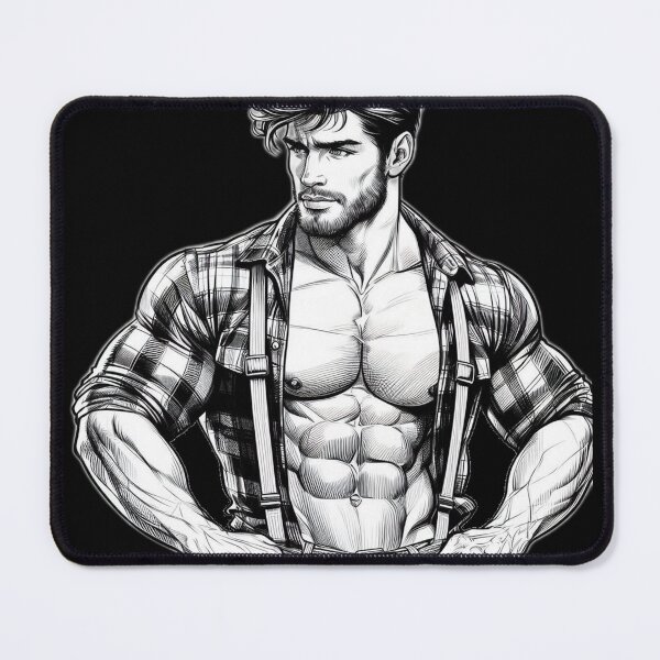 Item preview, Gay Lumberjack Muscle Hunk LGBTQ Gay Pride Color-In Graphic Design designed and sold by ItsAKinkThing.