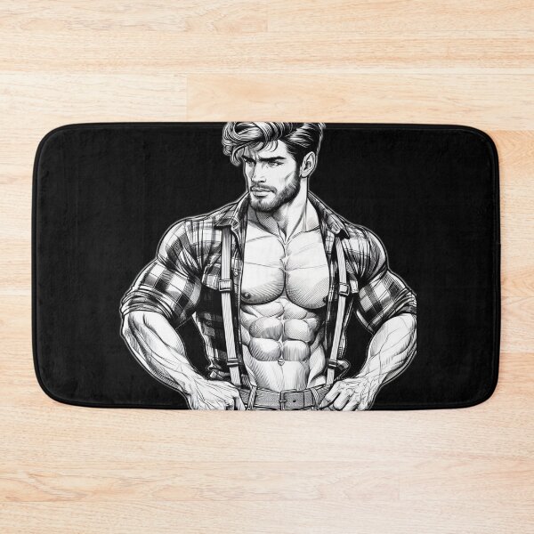 Item preview, Gay Lumberjack Muscle Hunk LGBTQ Gay Pride Color-In Graphic Design designed and sold by ItsAKinkThing.