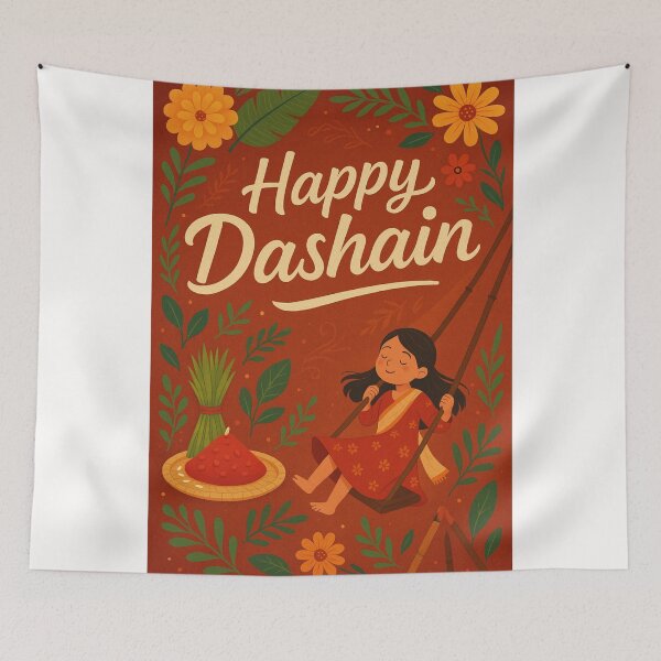 Item preview, Dashain Swing Fun in Rural Nepal designed and sold by Places On Earth.