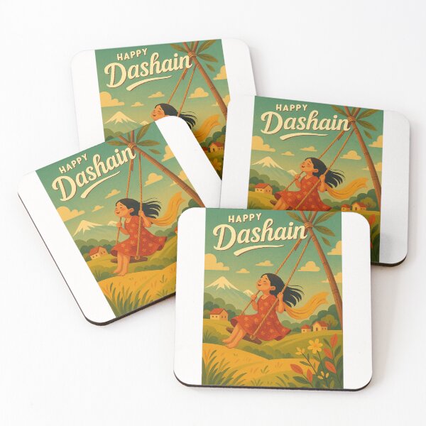 Item preview, Happy Dashain Village Celebration with Himalayas designed and sold by Places On Earth.
