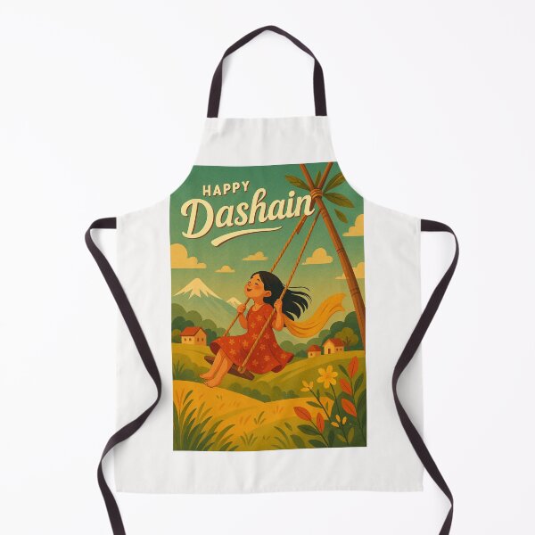 Item preview, Happy Dashain Village Celebration with Himalayas designed and sold by Places On Earth.