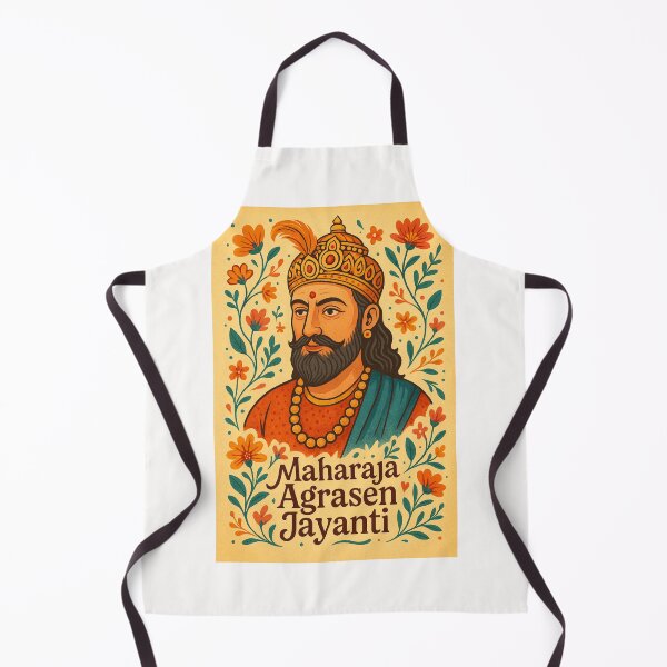 Item preview, Maharaja Agrasen Jayanti – Portrait with Floral Frame ( designed and sold by Places On Earth.