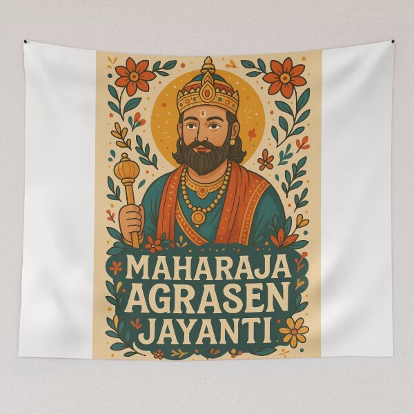 Item preview, Maharaja Agrasen Jayanti – Royal Staff and Crown India designed and sold by Places On Earth.