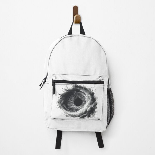 Item preview, Cosmic Eye – Surreal Galaxy in Black and White Ink Splatter Art designed and sold by Melody Splash.