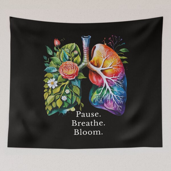 Item preview, Floral Lungs Pause Breathe Bloom designed and sold by MystPrint.