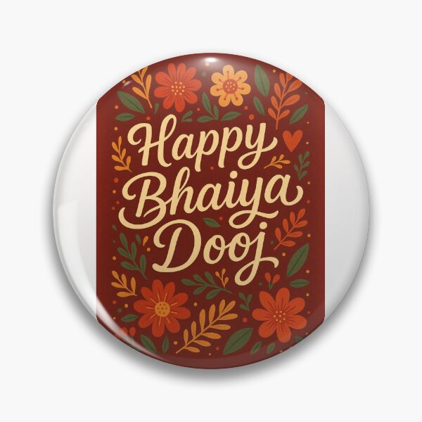 Item preview, Bhaiya Dooj Greeting Festive Typography designed and sold by Places On Earth.
