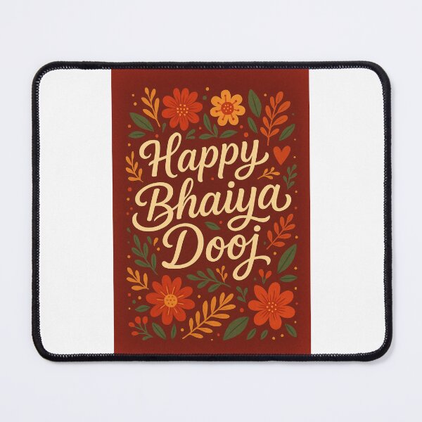 Item preview, Bhaiya Dooj Greeting Festive Typography designed and sold by Places On Earth.
