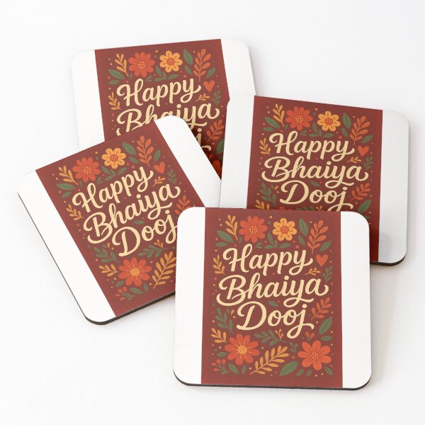 Item preview, Bhaiya Dooj Greeting Festive Typography designed and sold by Places On Earth.