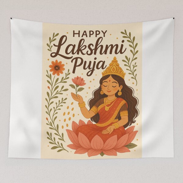 Item preview,  Goddess Lakshmi Puja Blessings Bengal designed and sold by Places On Earth.