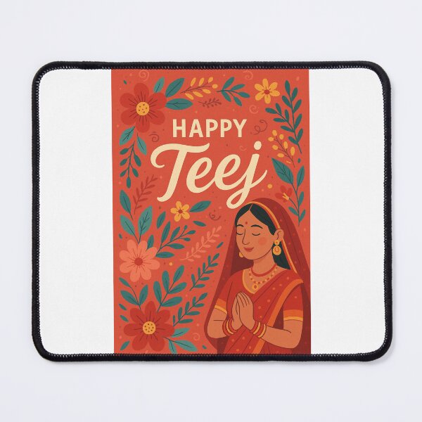 Item preview, Teej Festival – Woman in Red Praying Nepal designed and sold by Places On Earth.