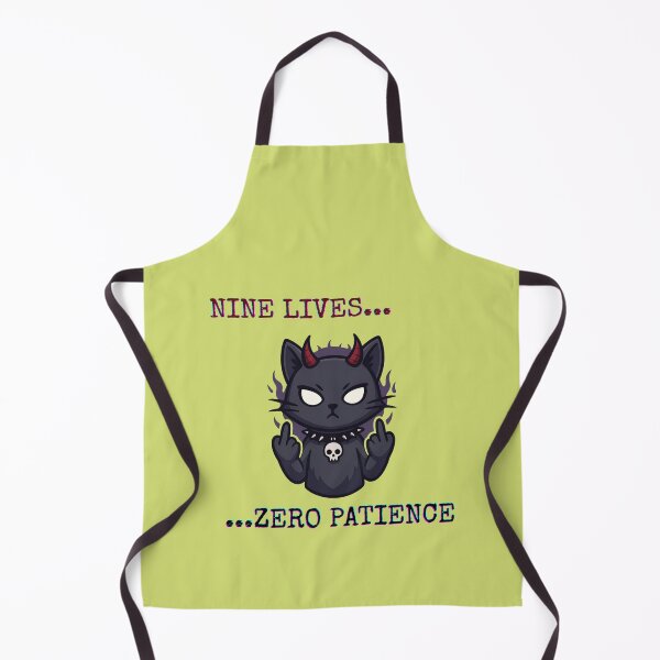 Item preview, Nine Lives… Zero Patience – Gothic Cat Middle Finger designed and sold by DanielBDesigns.