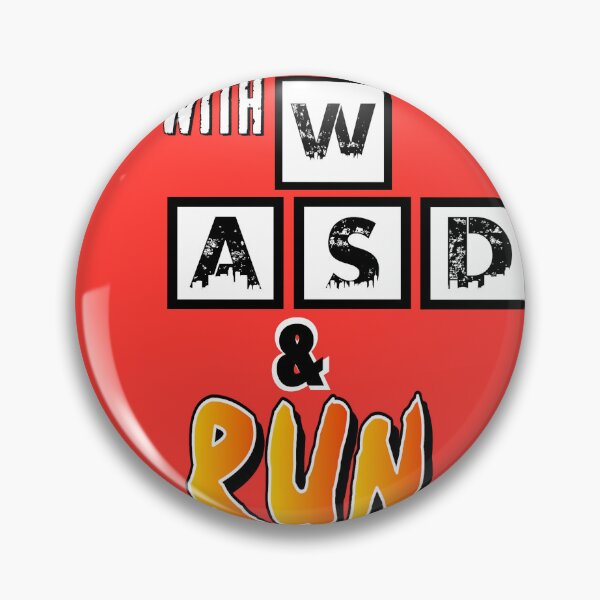 Item preview, I MOVE WITH WASD (RED VERSION) designed and sold by geekmachine.