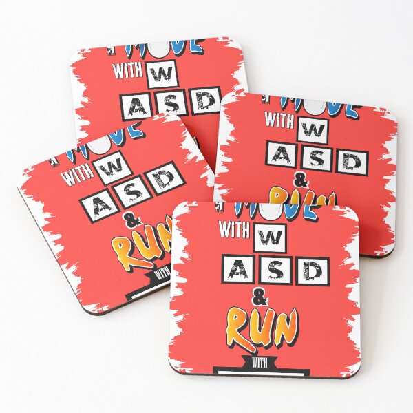 Item preview, I MOVE WITH WASD (RED VERSION) designed and sold by geekmachine.