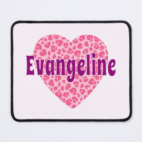 Item preview, Evangeline Name Pink Leopard Heart designed and sold by Jeallan Designs.