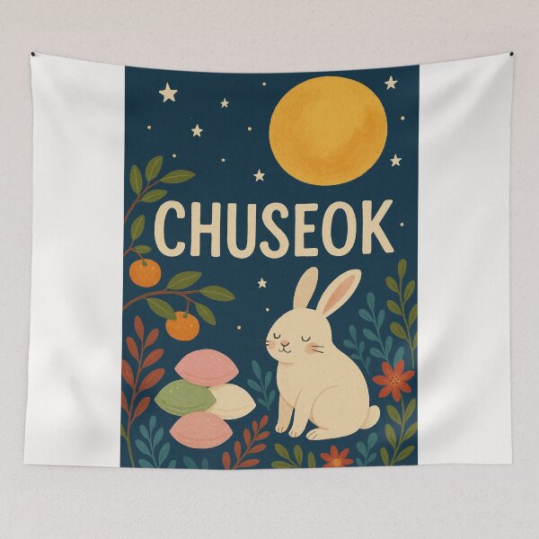 Item preview,  Chuseok Harvest Festival Korea Night Theme designed and sold by Places On Earth.