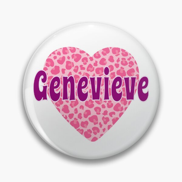 Item preview, Genevieve Name Pink Leopard Heart  designed and sold by Jeallan Designs.