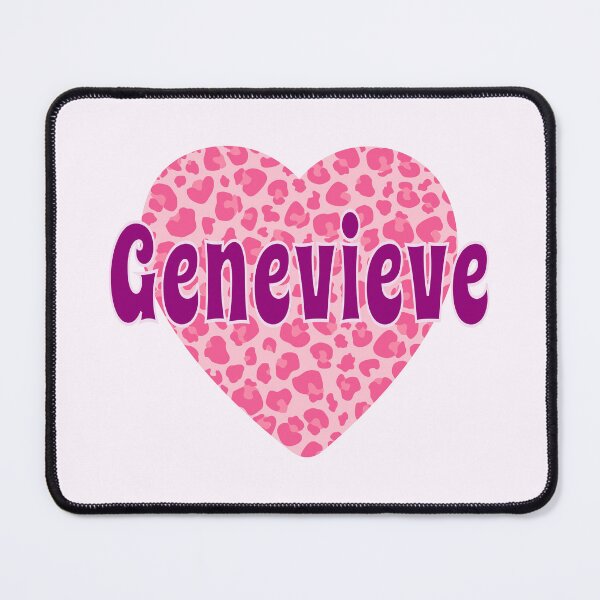 Item preview, Genevieve Name Pink Leopard Heart designed and sold by Jeallan Designs.