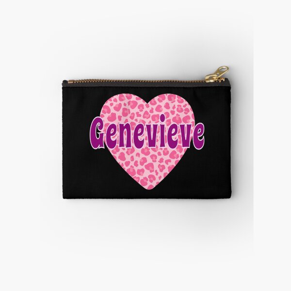 Item preview, Genevieve Name Pink Leopard Heart  designed and sold by Jeallan Designs.