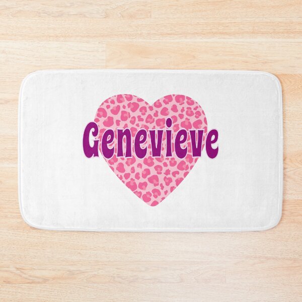 Item preview, Genevieve Name Pink Leopard Heart  designed and sold by Jeallan Designs.
